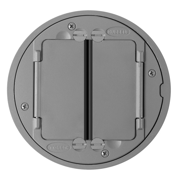 Hubbell Wiring Device-Kellems Electrical Box Cover, Round, Cast Aluminum - S1TFCGY