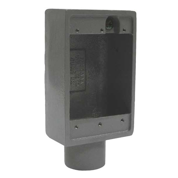 Killark Weatherproof Electrical Box, 18 cu in, FS Box Type, 1 Gang, Aluminum - FS-3