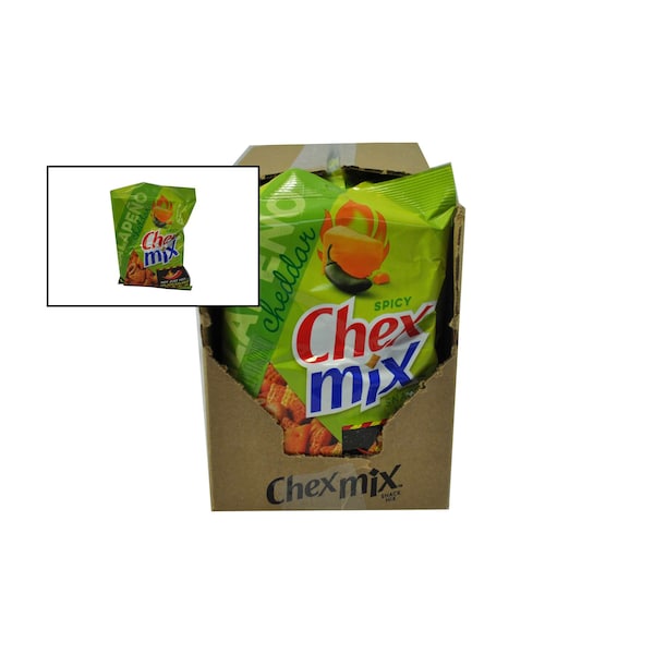 Mezcla de botanas Chex Mix Jalapeño Cheddar 3.75 oz., Paquete de 8 - 16000-14856