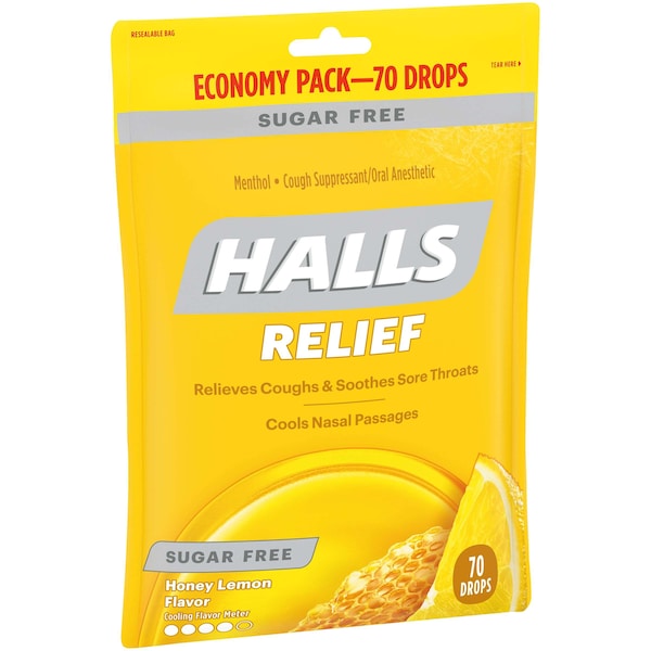 
Halls Halls Pastillas para la Tos sin Azúcar Sabor Miel y Limón, 70 unidades, paquete de 12 - 00155