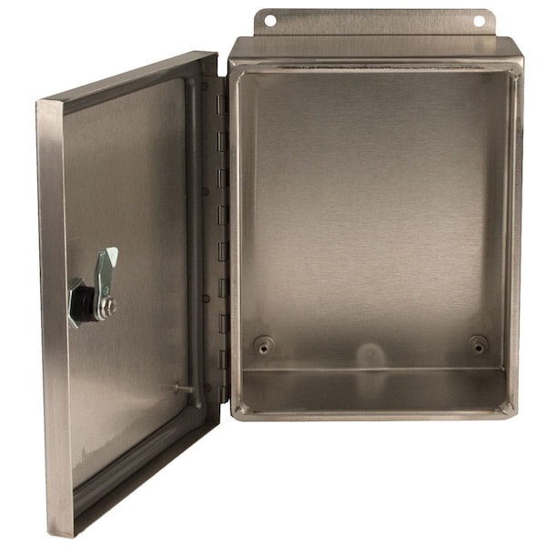 Wiegmann 316 Stainless Steel Electrical Enclosures, 12 in H, 10 in D, 12 in W, NEMA 4X, Hinged - BN4121210CHQTSSA