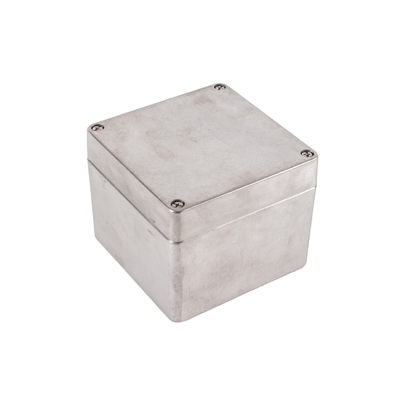Hammond Aluminum Electrical Enclosures, 3.94 in H, 3.15 in D, 3.94 in W, Screw On - 1590Z080