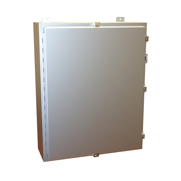 Hammond Aluminum Electrical Enclosures, 30 in H, 8 in D, 24 in W, NEMA 4X, Hinged - 1418N4ALK8