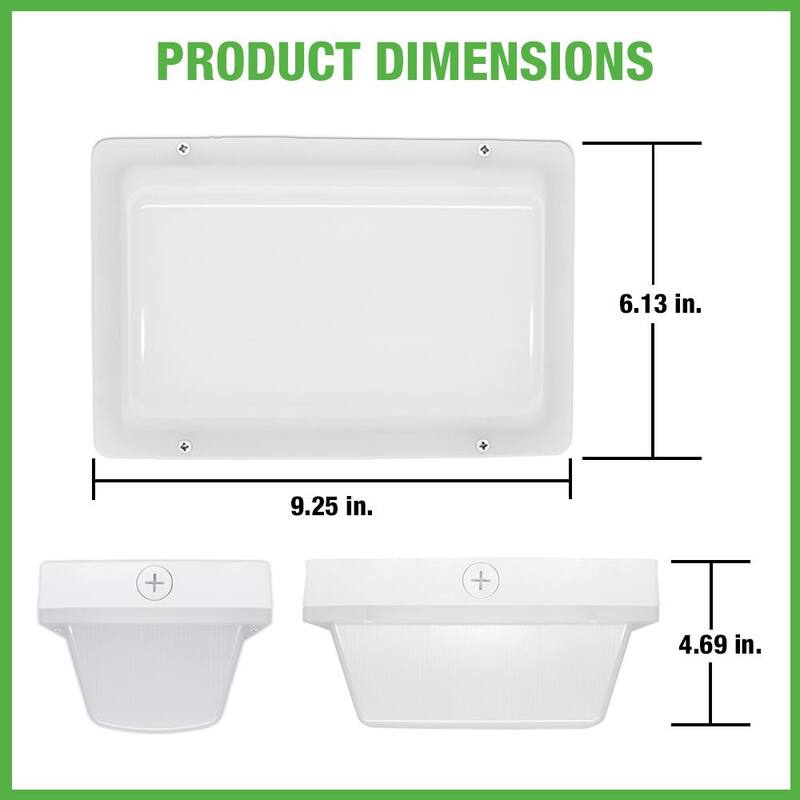 Luz LED blanca ETi de 9 pulgadas para exteriores, resistente a impactos, con 3 opciones de temperatura de color, resistente a la intemperie y al óxido, con un aumento de 600 a 1200 lúmenes - 504091120