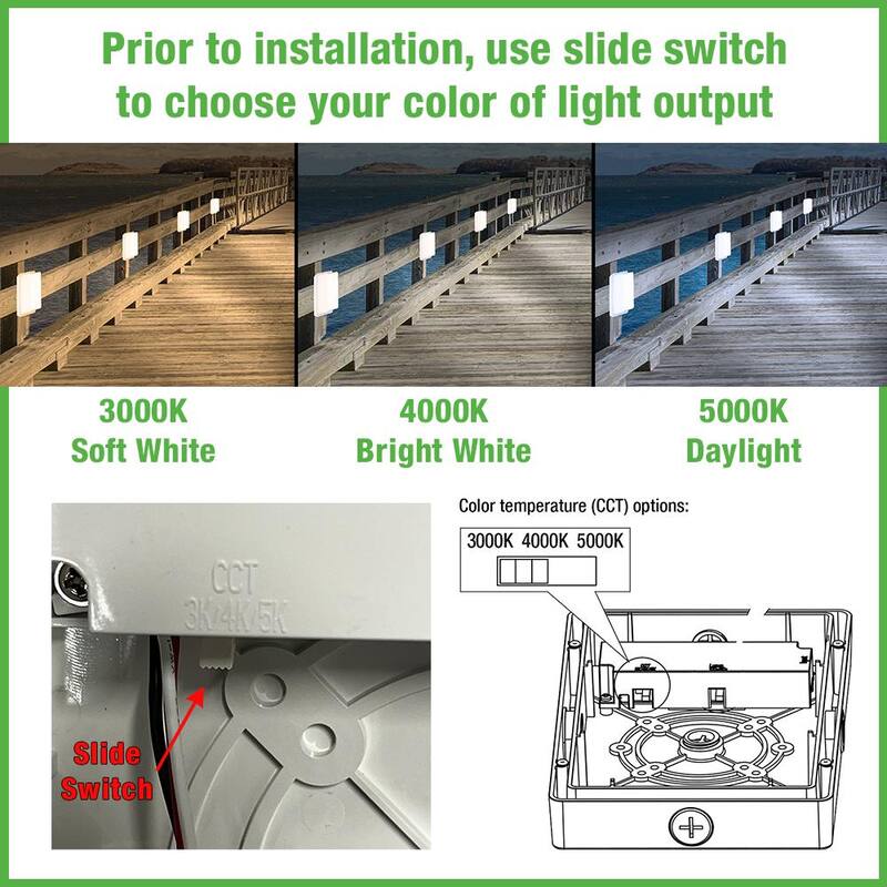 Luz LED blanca ETi de 9 pulgadas para exteriores, resistente a impactos, con 3 opciones de temperatura de color, resistente a la intemperie y al óxido, con un aumento de 600 a 1200 lúmenes - 504091120