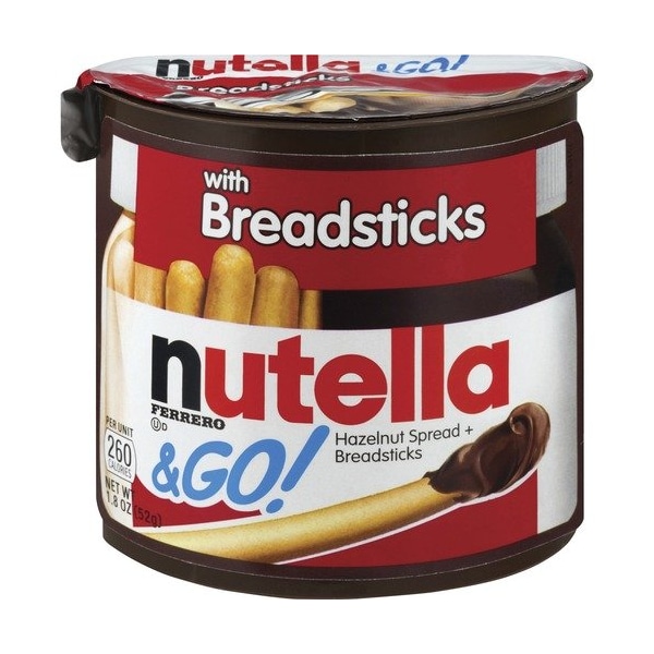 Unta de avellanas Ferrero Rocher para botana, con palitos de pan, 1.8 oz, 1 paquete múltiple de 12 unidades - FER80314