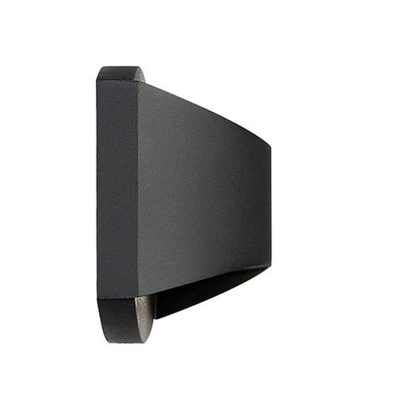 Colección de Decoradores para el Hogar Greeleyville 5 pulgadas 2-Luz Linterna de Pared Exterior Integrada LED en Negro Arena con Vidrio Esmerilado - 23736