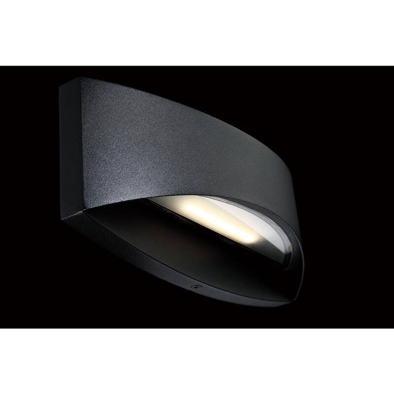 Colección de Decoradores para el Hogar Greeleyville 5 pulgadas 2-Luz Linterna de Pared Exterior Integrada LED en Negro Arena con Vidrio Esmerilado - 23736