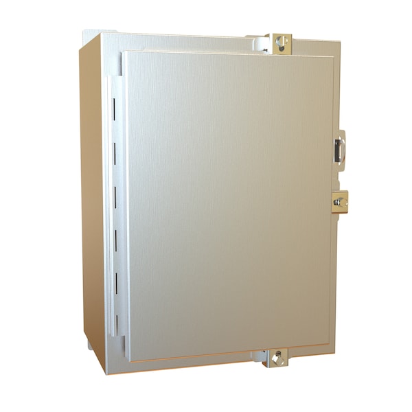 Hammond 304 Stainless Steel Electrical Enclosures, 16 in H, 8 in D, 12 in W, NEMA 4X, Hinged - 1418N4SSB8