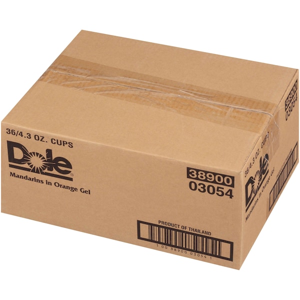 Dole Mandarinas en Gel de Naranja 4.3 oz. Tazón de Plástico, Paquete de 36 - 03054
