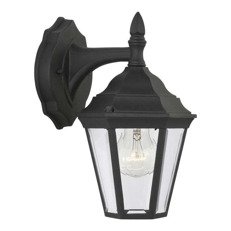 Lámpara de pared exterior negra de 1 luz Generation Lighting Bakersville - 88937-12