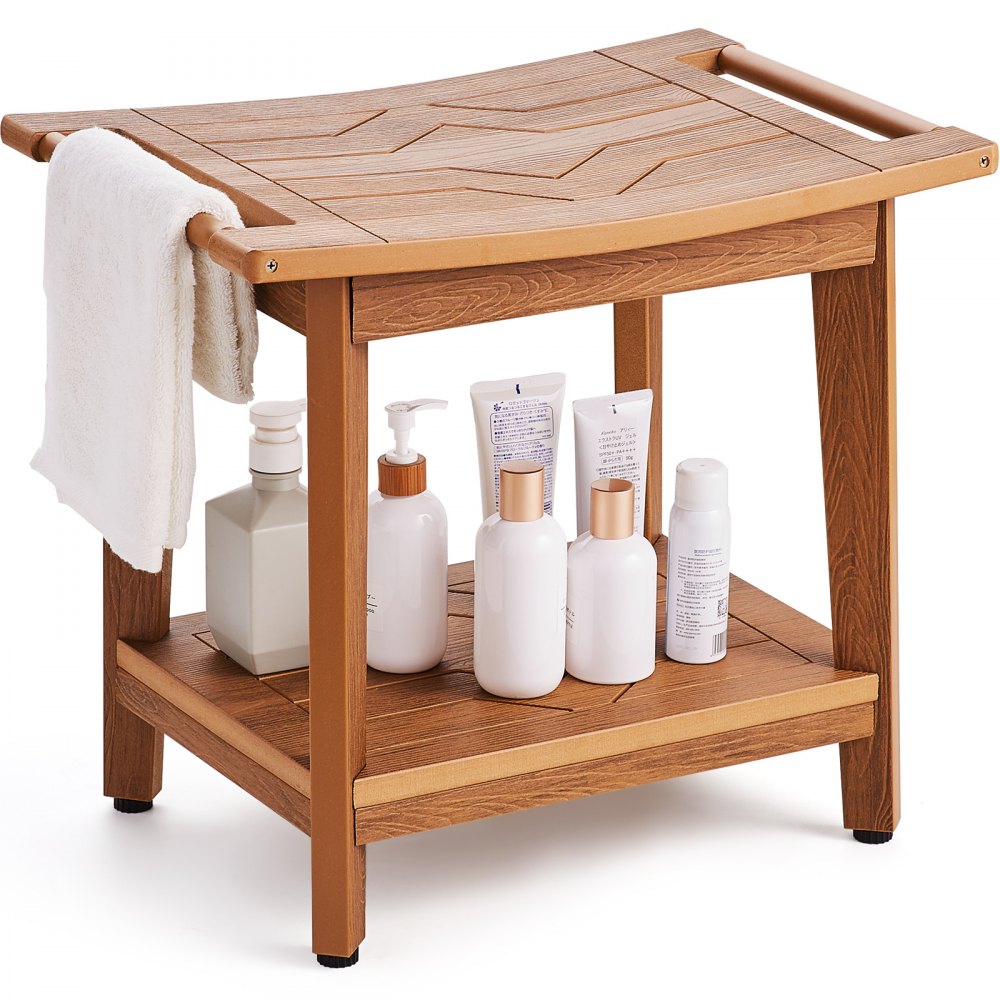 VEVOR Poly Lumber Shower Bench 21 x 14 x 18.5 in Shower Stool Chair for Bathroom - ZYSCWDCWDHDP26Z1QV0