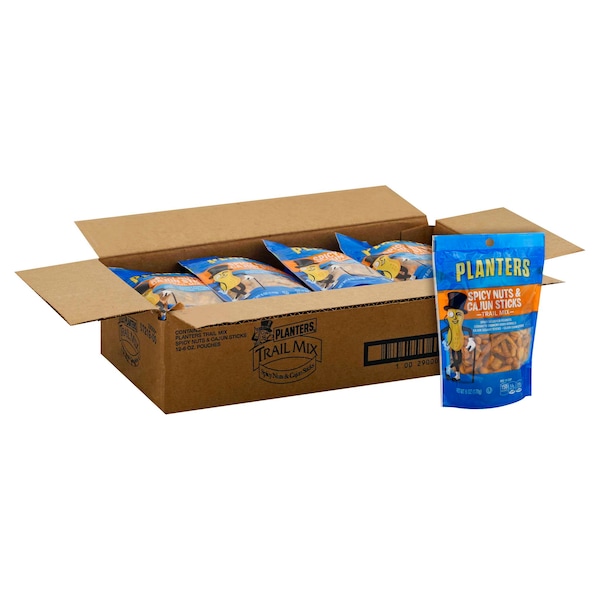 Mezcla de Frutos Secos Picantes Cajún de Planters en Empaque de 6 oz, Paquete de 12 - 10029000072197