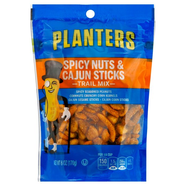 Mezcla de Frutos Secos Picantes Cajún de Planters en Empaque de 6 oz, Paquete de 12 - 10029000072197