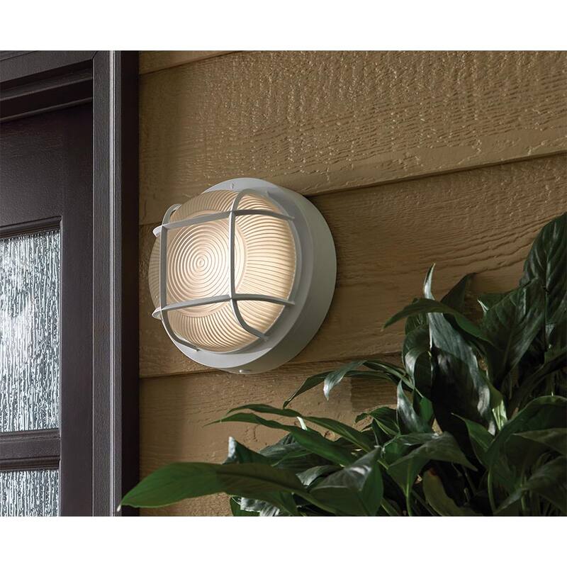 ETi 8.5 pulgadas de Luz empotrada de techo para exteriores LED redonda blanca con 3 opciones de temperatura de color, resistente a la intemperie y al óxido, 800 lúmenes - 504081020