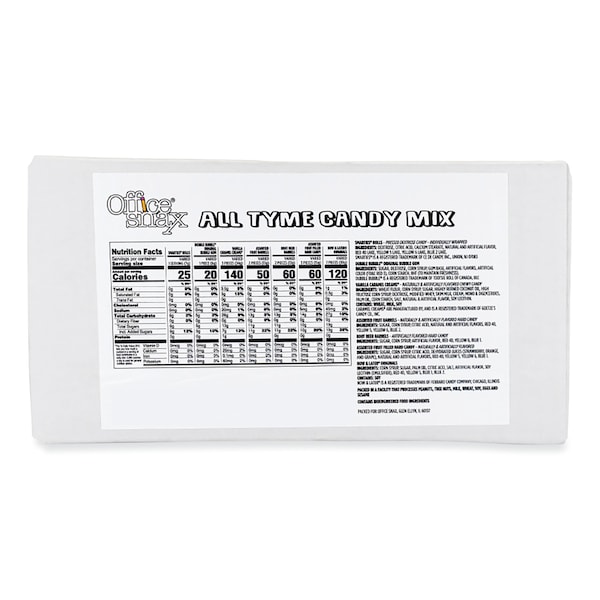 Office Snax. Variedad de dulces, Mezcla de dulces All Tyme, Bolsa de 1 lb - 00652
