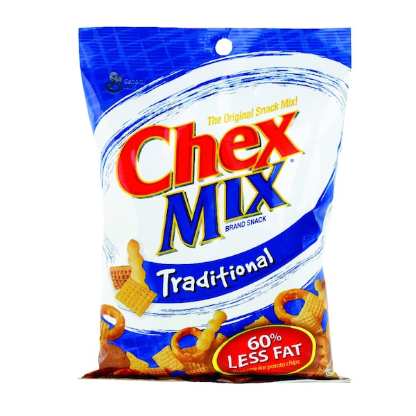 Mezcla de botanas tradicional Chex Mix en bolsa de 3.75 oz - 693413.