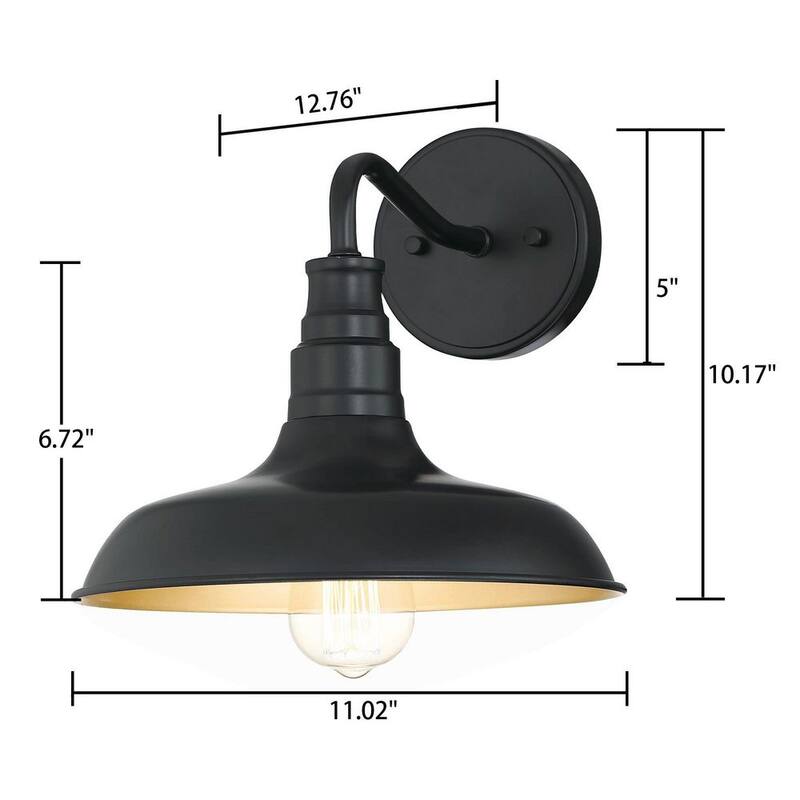 Uixe 1-Luz Bronce Oscuro Aplique de Luz de Granero para Exterior (Paquete de 2) - SSIDL81682