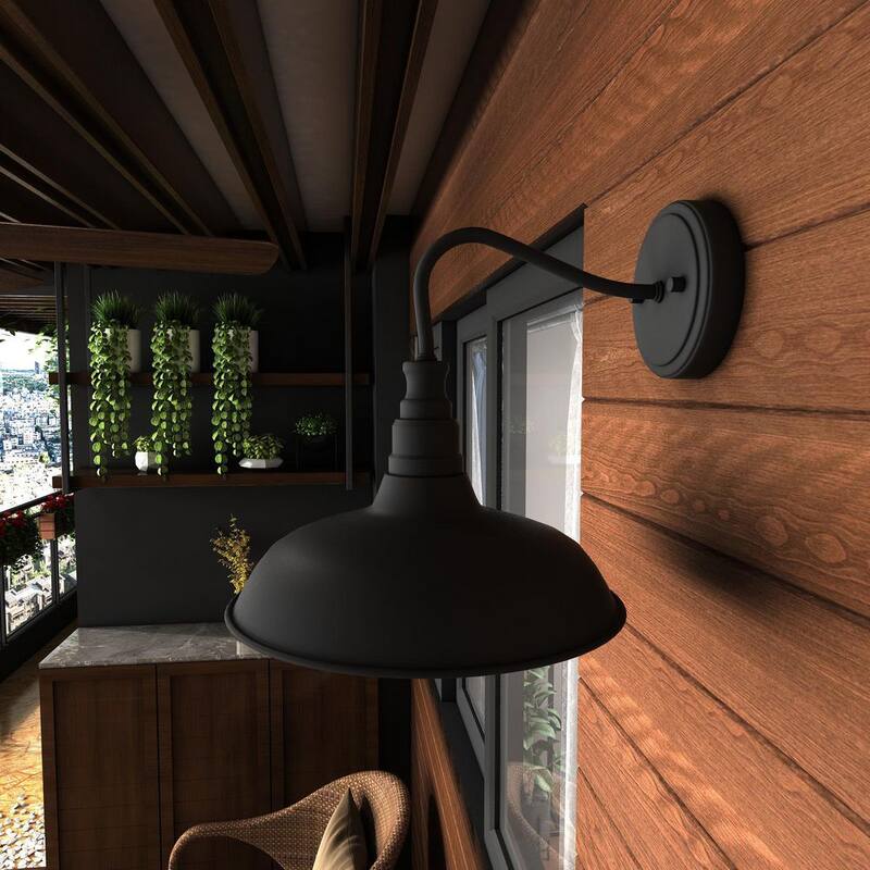 Uixe 1-Luz Bronce Oscuro Aplique de Luz de Granero para Exterior (Paquete de 2) - SSIDL81682