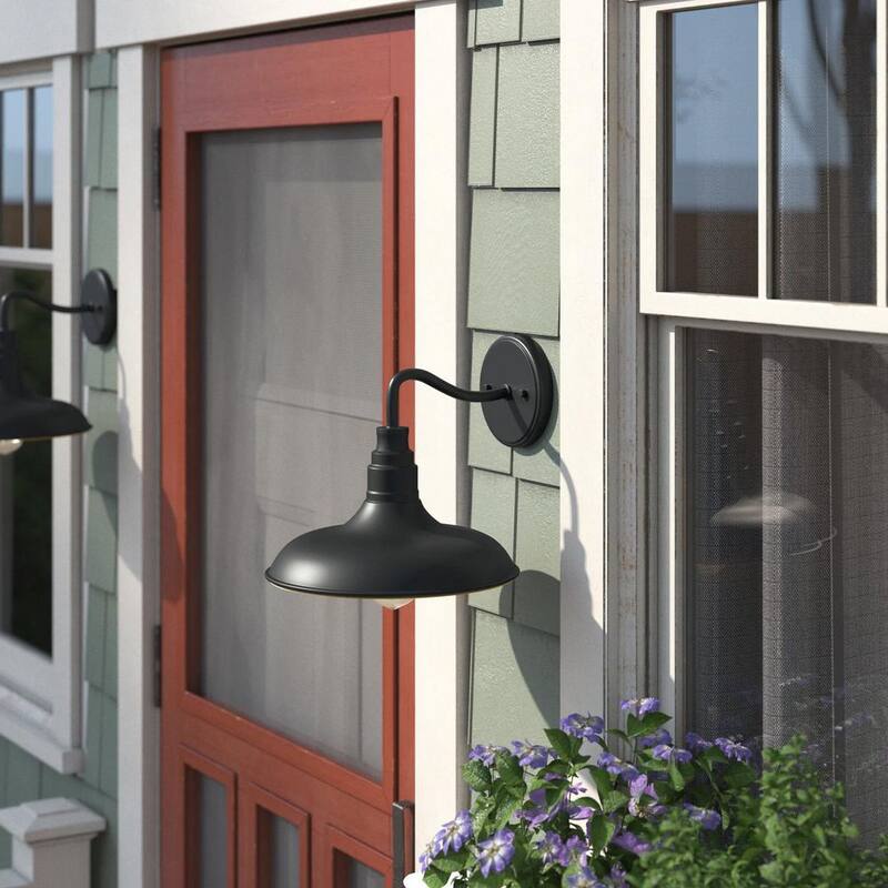 Uixe 1-Luz Bronce Oscuro Aplique de Luz de Granero para Exterior (Paquete de 2) - SSIDL81682