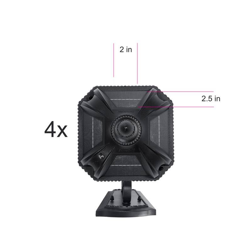 Serie Royal Bulb de GAMA SONIC 1 luz Negro Linterna Solar Integrada LED a Prueba de Agua para Exterior en Pared para Cochera y Porche - 98B010