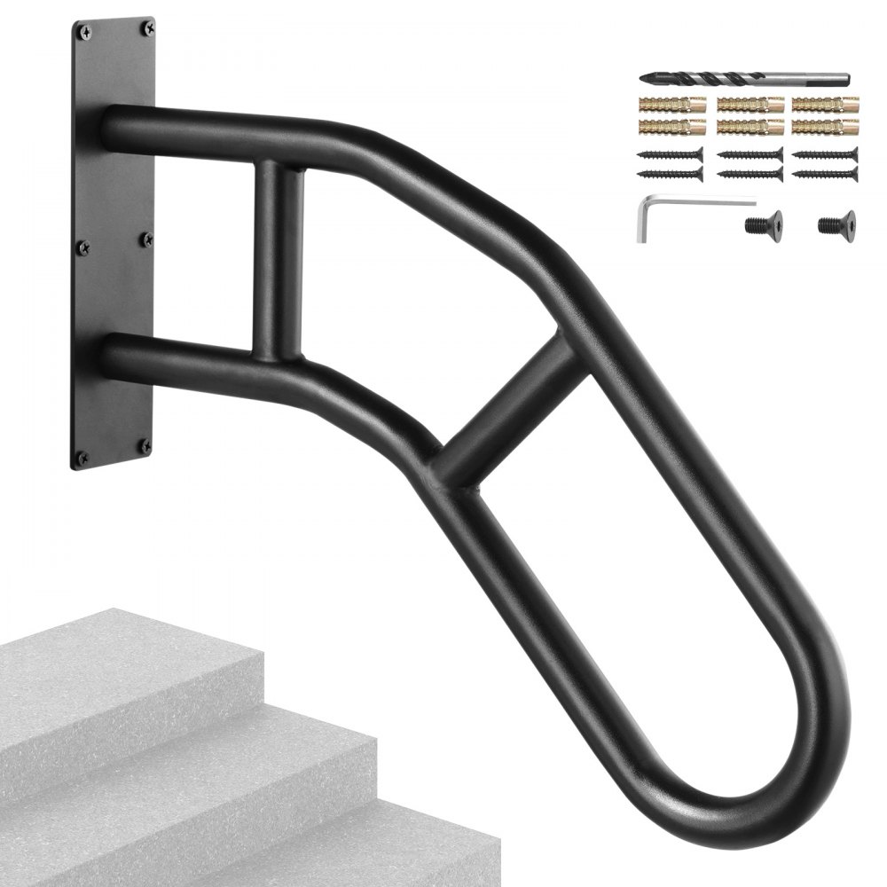 VEVOR Handrails for Outdoor Steps 32" Wall Mount Safety Railings for 1-3 Steps - CXSBSHS32IN1Q0NRVV0