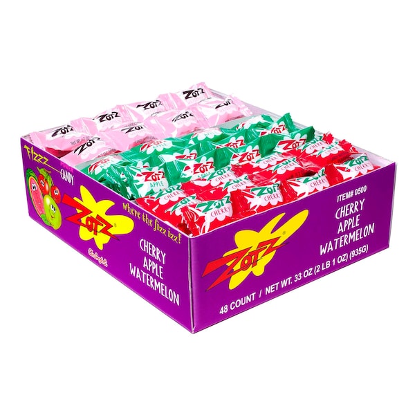 Cuerdas de dulce Zotz Zotz Fizz Power - Cereza Manzana Sandía, PK576 - 0500