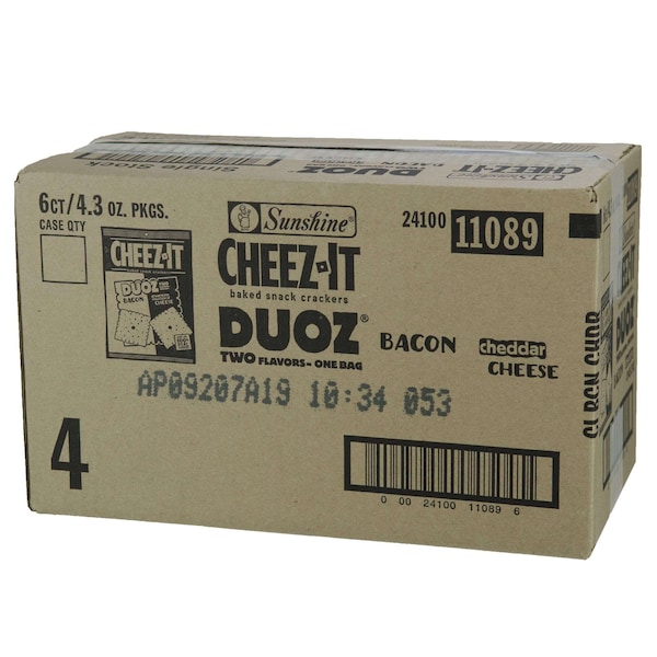 Cheez-It Galletas de Queso con Bacon y Cheddar de 4.3 oz, paquete de 6 - 2410011089