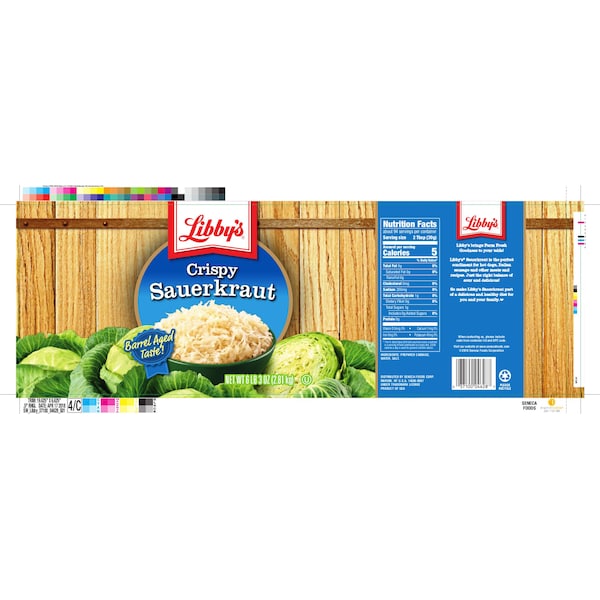 Chucrut Libbys Libby Fancy 99 oz., paquete de 6 - F003710094628