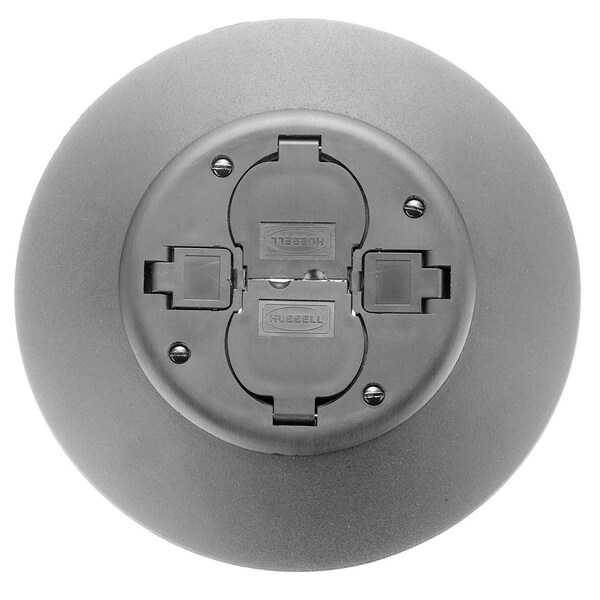 Hubbell Wiring Device-Kellems Electrical Box Cover, Round, PVC, Furniture Feed Cover - PT2X2SFGY