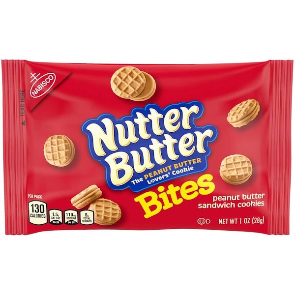Galletas de mantequilla de cacahuate Nabisco Nabisco en porciones de 12 bolsas, caja de 48 - 00094.