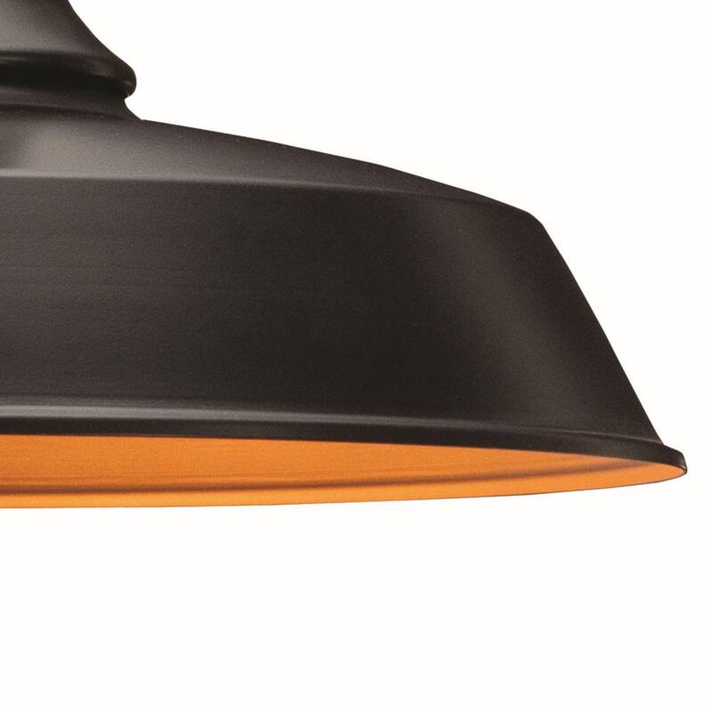 VAXCEL Dorado - Linterna de Granero de Pared Exterior con Luz al Amanecer y al Atardecer de Bronce 1-Luz Dark Sky - T0572