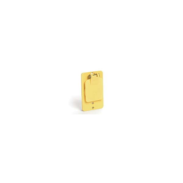 Woodhead Electrical Box Cover, Nylon, Single Receptacle Cover - 3057
