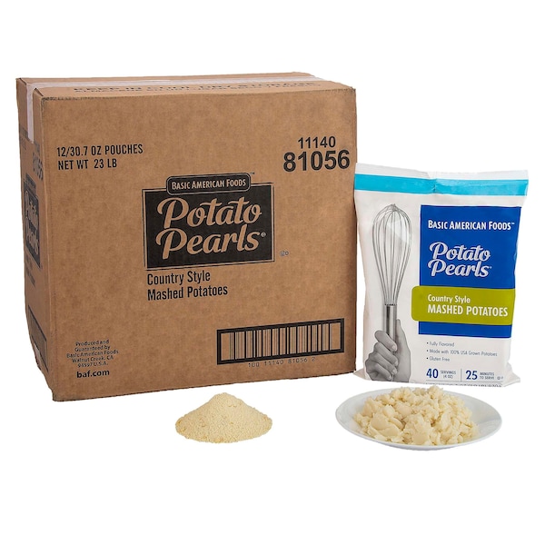 Perlas de Papa Baf Perlas de Papa Estilo Campestre Pure de Papa 30.7 oz. Bolsa, Paquete de 12 - 81056
