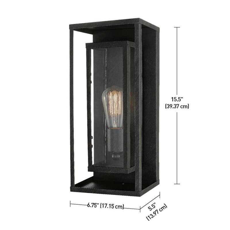 Globe Electric Montague Bronce Oscuro Rústico para exteriores 1-Luz Aplique de Pared - 44307
