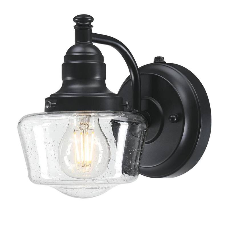 Westinghouse Eddystone 1-Light Matte Black Outdoor Wall Mount Sconce with Clear Seeded Glass, Dusk to Dawn Sensor - 6121200

Westinghouse Eddystone 1-Luz Mate Negro Montaje en Pared Exterior con Vidrio Transparente Sembrado, Sensor de Anochecer a Amanecer - 6121200