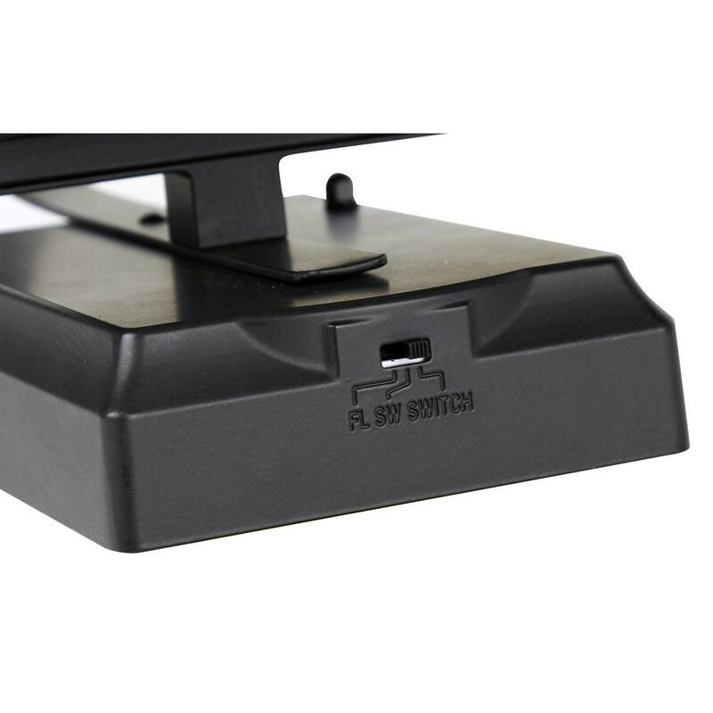 Linterna de pared con efecto de llama parpadeante LED integrado con selección de color en negro medianoche para exteriores con cableado duro Hampton Bay 16.3 in. - LAN15/3WY/BLK/HD