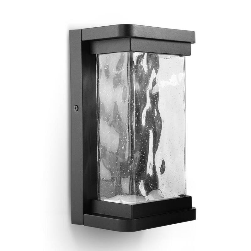 LUTEC Luminaria de Pared Exterior con Luz de Día a Noche Integrada de 1 Luz en Negro - 5185707012