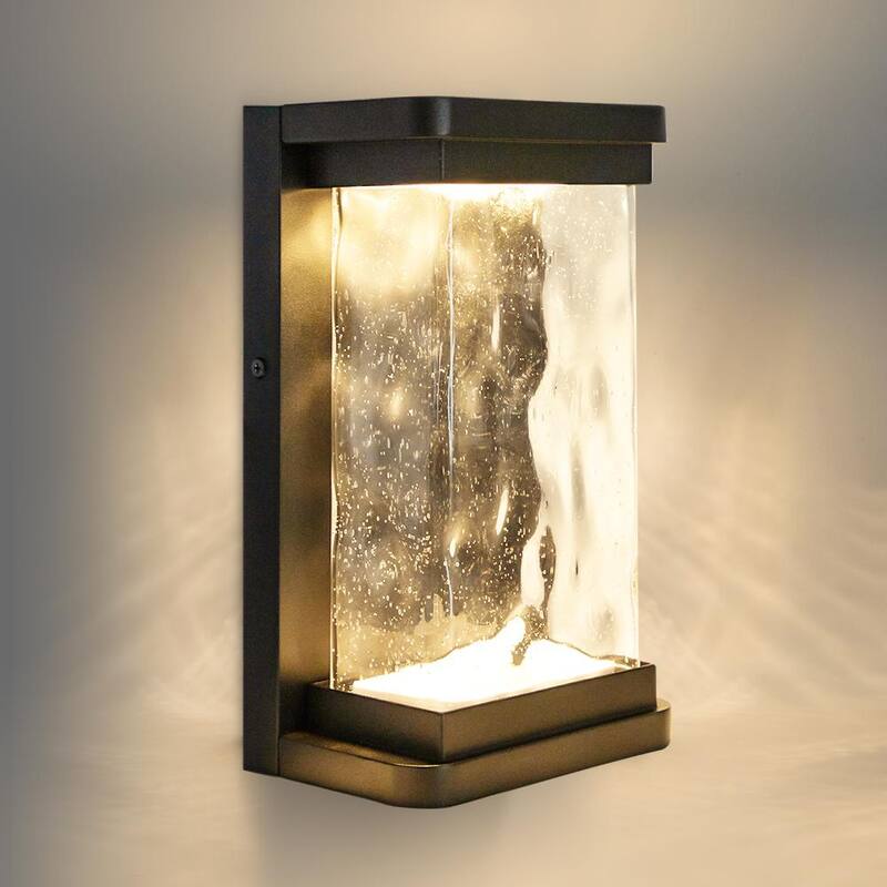 LUTEC Luminaria de Pared Exterior con Luz de Día a Noche Integrada de 1 Luz en Negro - 5185707012