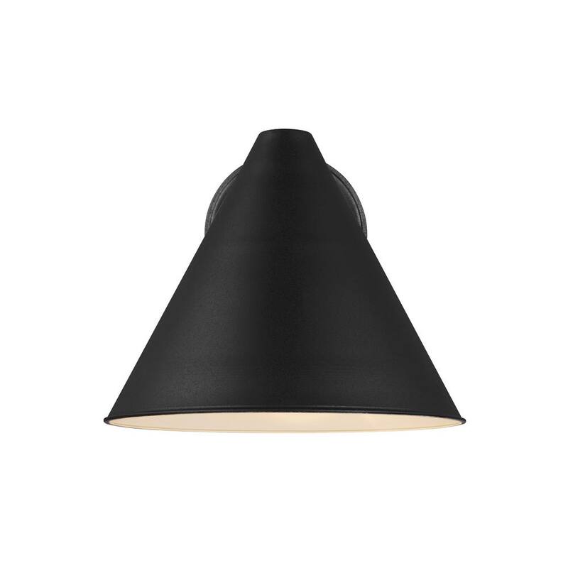Iluminación de generación Crittenden 1-Luz Negra Exterior 8.5 in. Aplique de Farol de Pared - 8538501-12