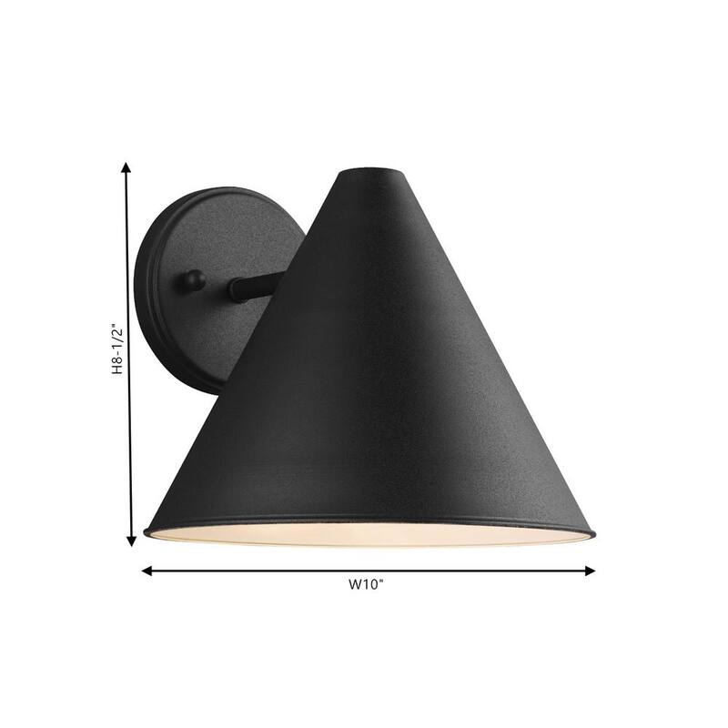 Iluminación de generación Crittenden 1-Luz Negra Exterior 8.5 in. Aplique de Farol de Pared - 8538501-12