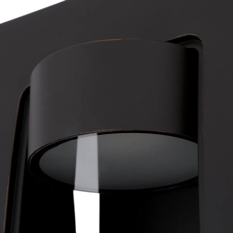 Colección de decoración para el hogar Frolynn, Farol de Pared para Exterior de 1 luz de 16 pulgadas en Bronce Frotado con Acentos Dorados, con Luz LED Integrada y Vidrio Esmerilado - 23712