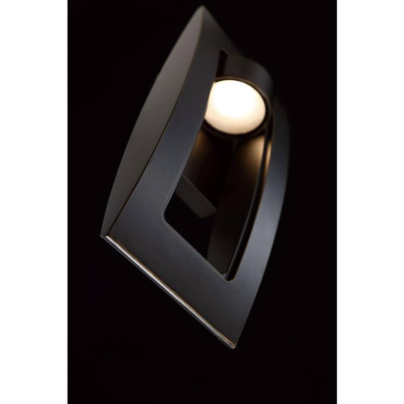Colección de decoración para el hogar Frolynn, Farol de Pared para Exterior de 1 luz de 16 pulgadas en Bronce Frotado con Acentos Dorados, con Luz LED Integrada y Vidrio Esmerilado - 23712