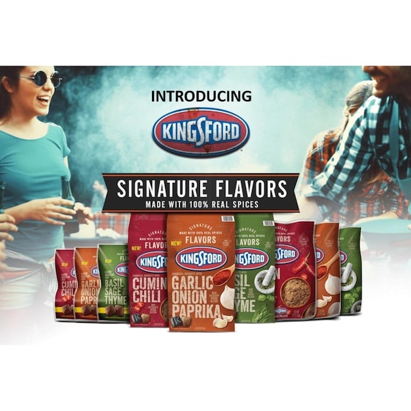 Sabores de firma Kingsford Todo Natural Albahaca Salvia Tomillo Briquetas de Carbón 2 lb - 32615
