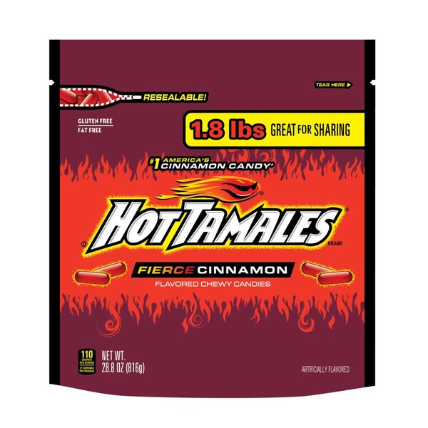 Hot Tamales Hot Tamales 28.8 oz. Bolsa de pie canela, PK6 - 7097049462