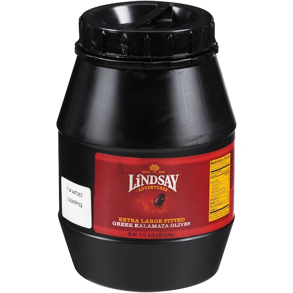 Aceitunas Kalamata grandes sin hueso Lindsay Lindsay importadas, 70 oz, paquete de 6 - A004032