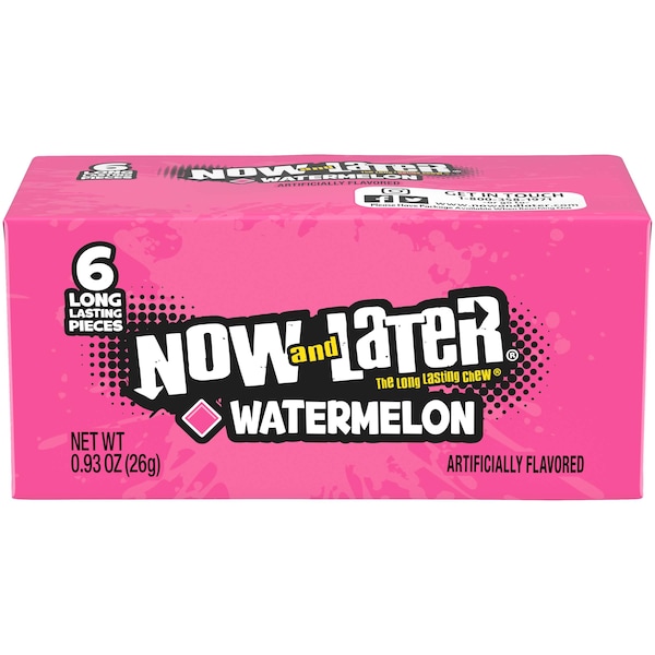 Ahora y después, Dulces de Sandía Now & Later 6 piezas .93 oz., PK12 - 52100