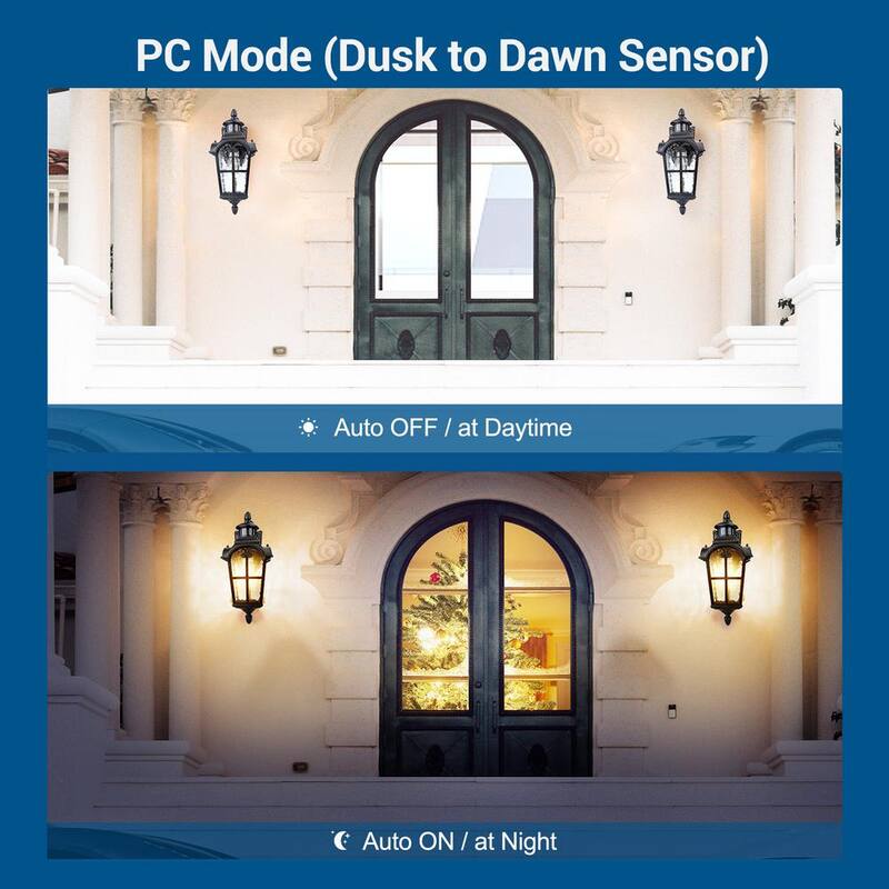 DEWENWILS Linterna de Pared Exterior con Sensor de Movimiento en Negro y de Anochecer al Amanecer de 16.8 pulgadas con Cableado Duro, Set de 2 - HOWL07D