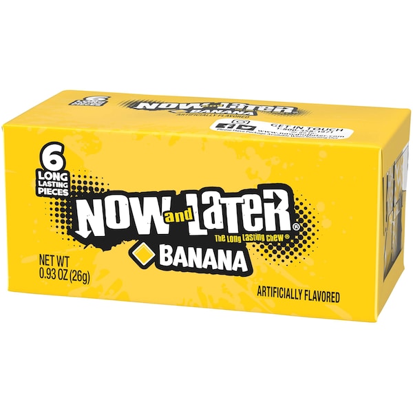Ahora y después - Dulces de Plátano Now & Later 6 piezas .93 oz., PK12 - 52107