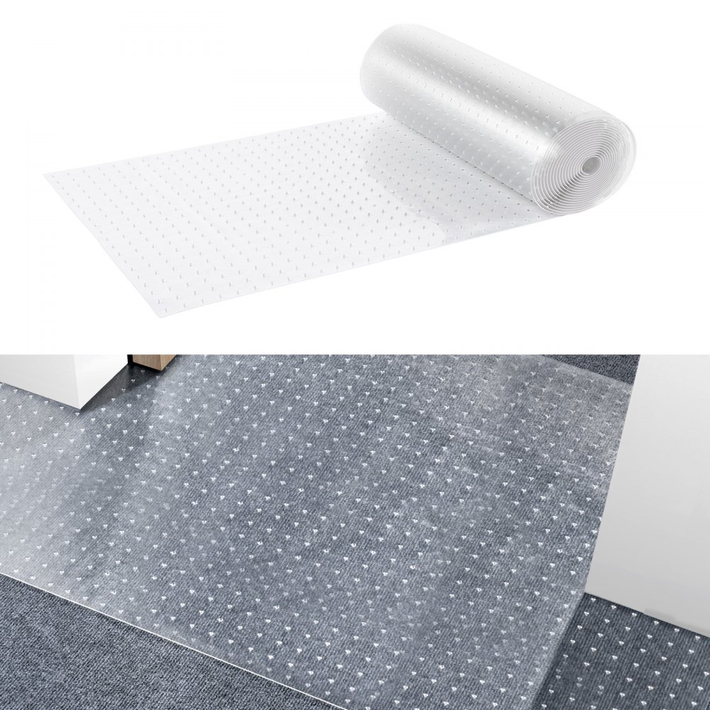 VEVOR Carpet Protector for Pets, 24" x 25' PVC Scratch-Proof Cat Carpet Protector for Doorway, Anti-Slip Cat Scratch Protector Mat, Easy to Cut Plastic Carpet Scratch Stopper, Cat Scratch Guard Carpet - YXJBHMTM24YCC87B8V0
